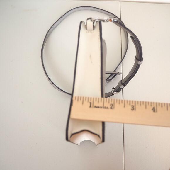 Kate Spade Cameron Double Zip Gray Leather Adjustable Crossbody Bag Purse - Picture 7 of 14